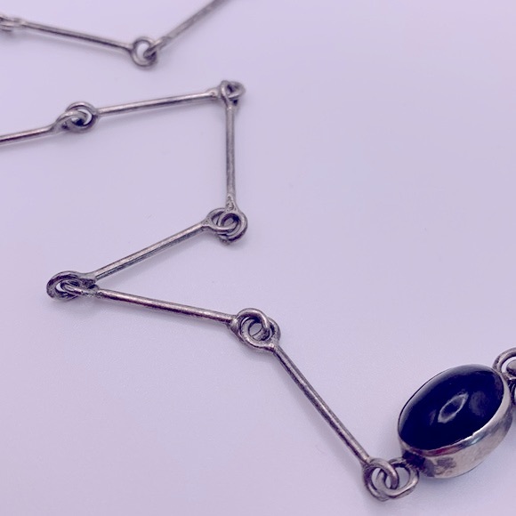 💝 Natural Stone Silver 925 Necklace Vintage - Picture 5 of 10